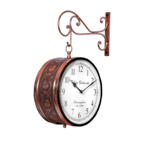 BLISSFUL24 PREMIUM Double Sided Station Wall Clock 8 Inch