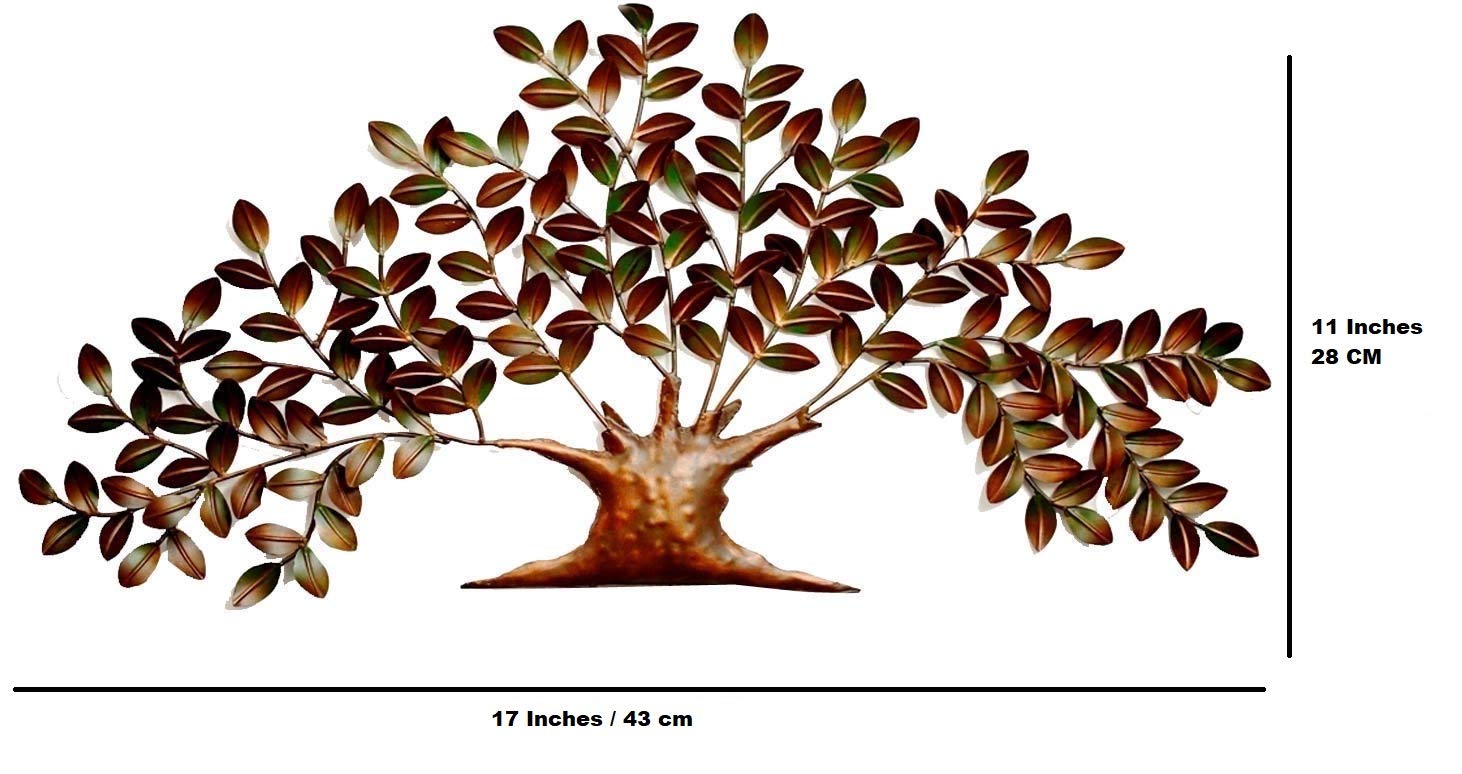 BLISSFUL24 PREMIUM Nano Tree Metal Wall Art - 54" x 26" Handcrafted Designer Sculpture - Image 3