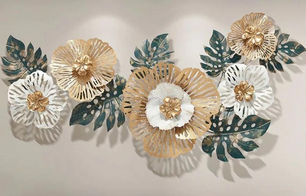 BLISSFUL24 PREMIUM "Floral Harmony" Monstera & Bloom Wall Sculpture - Image 5