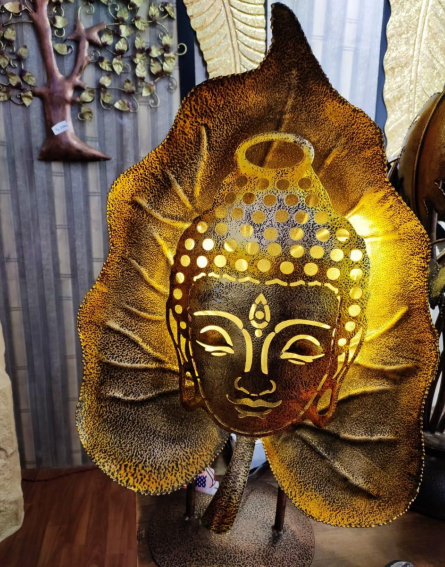 BLISSFUL24 PREMIUM "Enlightened Radiance" Buddha Leaf Sculpture - Image 2