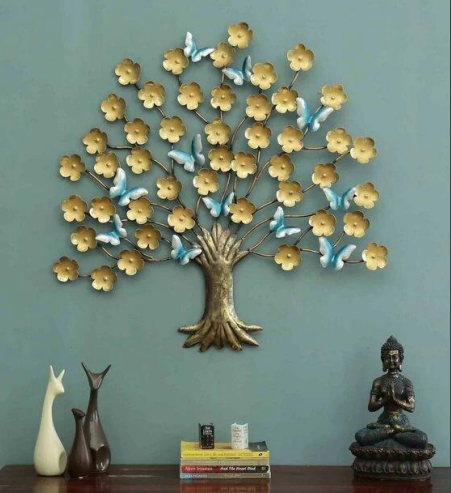 BLISSFUL24 PREMIUM "Ethereal Breeze" Gilded Tree & Butterfly Wall Art - Image 3