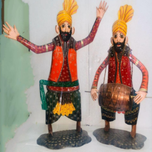 BLISSFUL24 PREMIUM "Bhangra Beats" Festive Punjabi Sculpture Set 2PCS