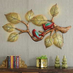 BLISSFUL24 PREMIUM 2 Bird LED Tree Metal Wall Art | Handcrafted 3D Nature Sculpture with Backlit LED Glow |