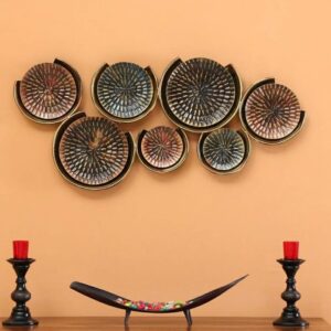 BLISSFUL24 PREMIUM Half Moon Flower Metal Wall Art | Handcrafted 3D Floral Crescent Moon Wall Sculpture for Living Room, Office & Home Decor | 52 x 26 Inches