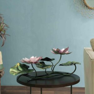 BLISSFUL24 PREMIUM "Blossoming Serenity" Triple Lotus Centerpiece