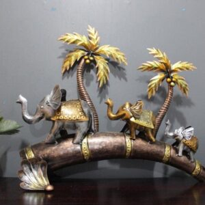 BLISSFUL24 PREMIUM "Savanna Parade" Artisan Elephant Statuette