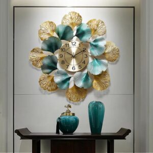 BLISSFUL24 PREMIUM "Veridian Orbit" Ginkgo Wall Clock