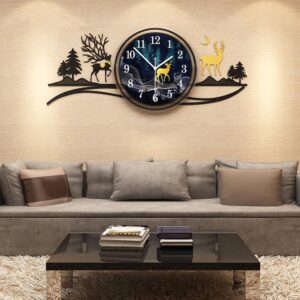 BLISSFUL24 PREMIUM "Midnight Forest" Gilded Stag Mural