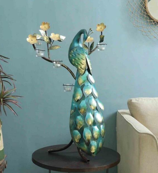 BLISSFUL24 PREMIUM "Perched Majesty" Large-Scale Peacock Sculpture - Image 2
