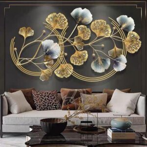 BLISSFUL24 PREMIUM "Twin Orbit" Gilded Ginkgo Mural
