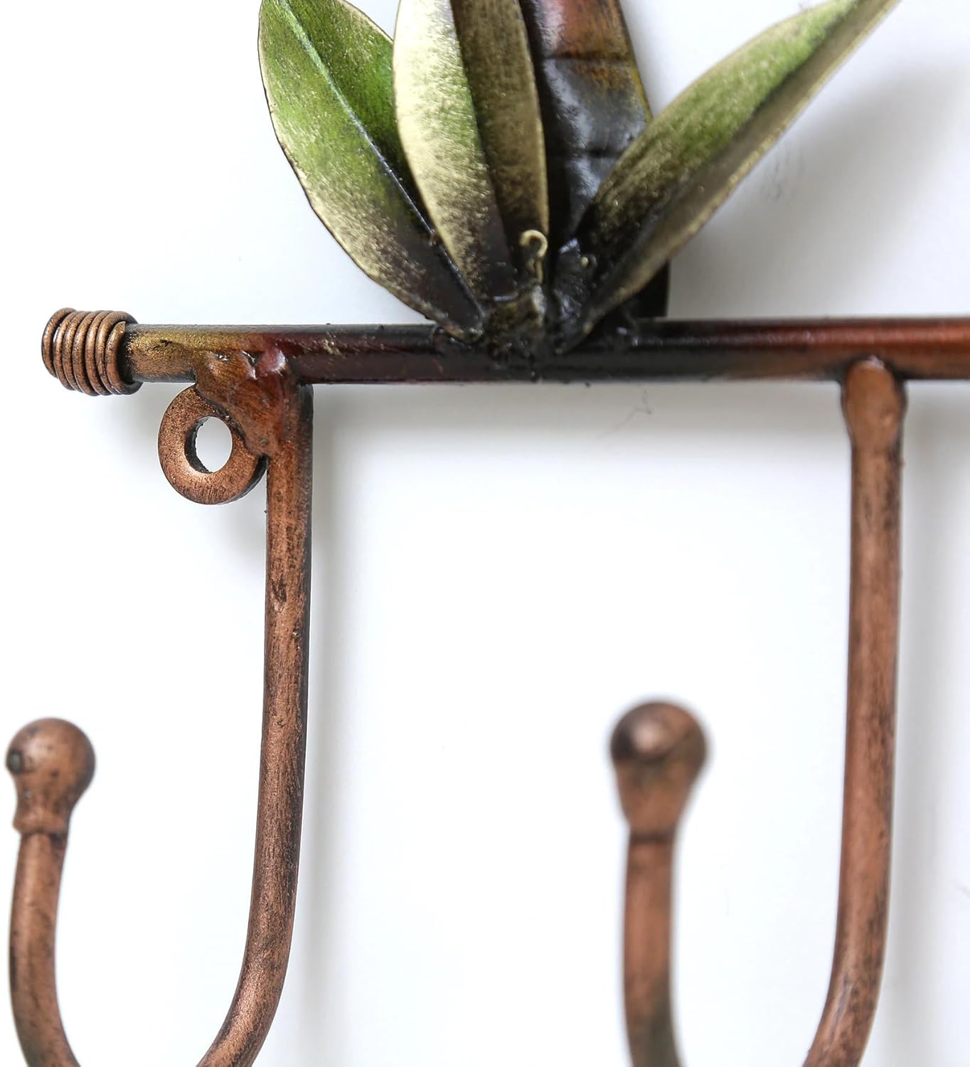 BLISSFUL24 PREMIUM Coco Tree Hook – Handcrafted Tropical Iron Palm Tree Wall Mount Key Holder with 5 Hooks ($18 \times 12$ Inches) - Image 5