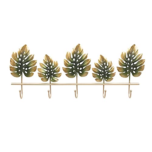 BLISSFUL24 PREMIUM Palm Leaf Hook – Handcrafted Tropical Monstera Iron Wall Mount Key Holder with 5 Hooks (23" x 10.5") - Image 3