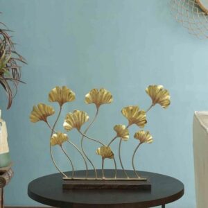 BLISSFUL24 PREMIUM "Golden Ginkgo" Nine-Leaf Botanical Sculpture