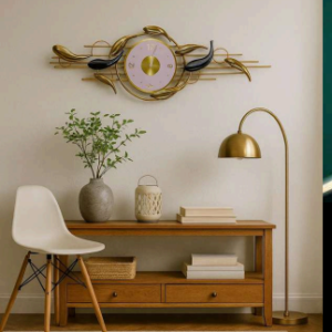 The BLISSFUL24 PREMIUM Gilded Koi & Lotus Timepiece