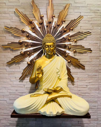 BLISSFUL24 PREMIUM "Aura of Radiance" Gilded Budha Wall Art
