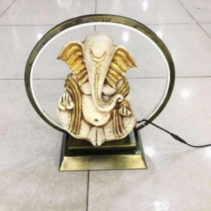 BLISSFUL24 PREMIUM "Ethereal Radiance" White & Gold Ganesha Halo