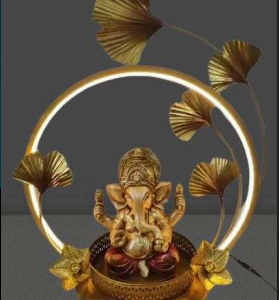 BLISSFUL24 PREMIUM "Golden Foliage" Varaganapati Petit Halo