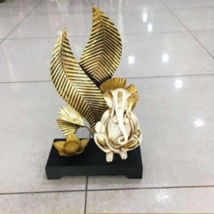 BLISSFUL24 PREMIUM "Sacred Foliage" Pitambara Ganesha Sculpture