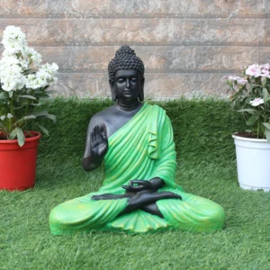 BLISSFUL24 PREMIUM "Jade Serenity" 12-Inch Blessing Buddha