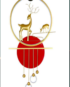 Blissful24 Luxury Golden Deer Metal Wall Art – Modern Abstract Design